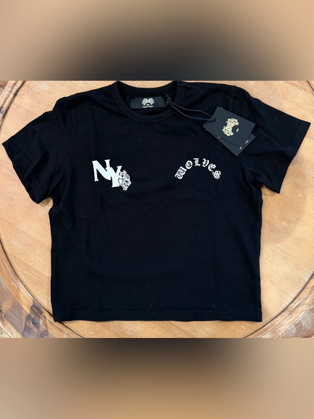 Darc Sport Black Tee with White 'Wolves' & NY Graphics 736/1000 - Picture 2 of 4